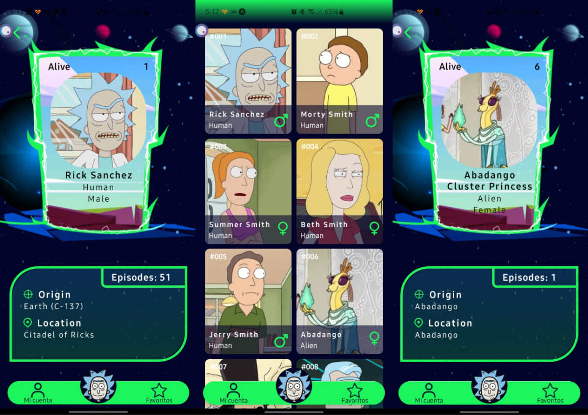 Proyecto Movil Rick and Morty